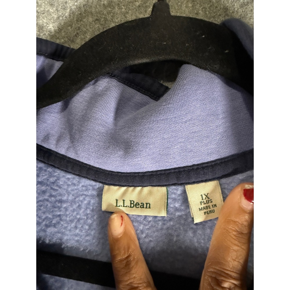 LLBean Quilted Snap Neck Pullover Sweatshirt Wome… - image 3